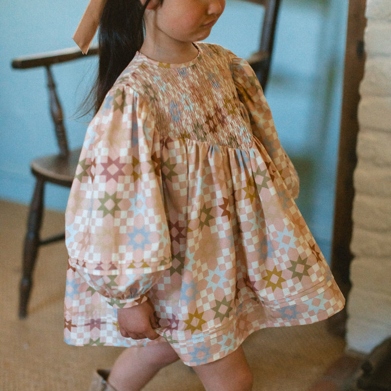 Draughts Dress - Rosefolk Patchwork Organic Cotton (NQ Original Print) *ships 11/14*