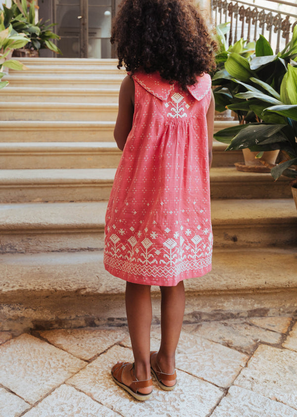 Sofia Dress | Coral Cross Stitch