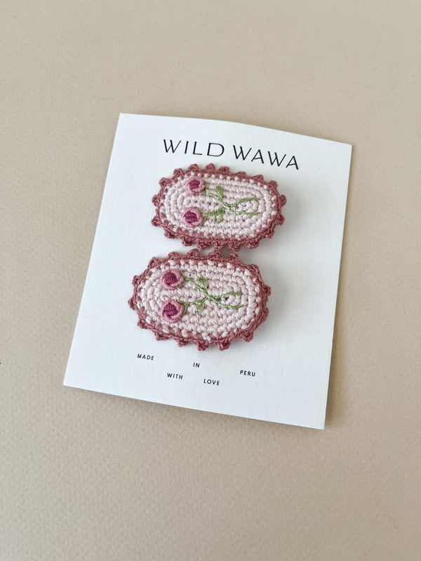 Scallop Clip Set || Misty Rose