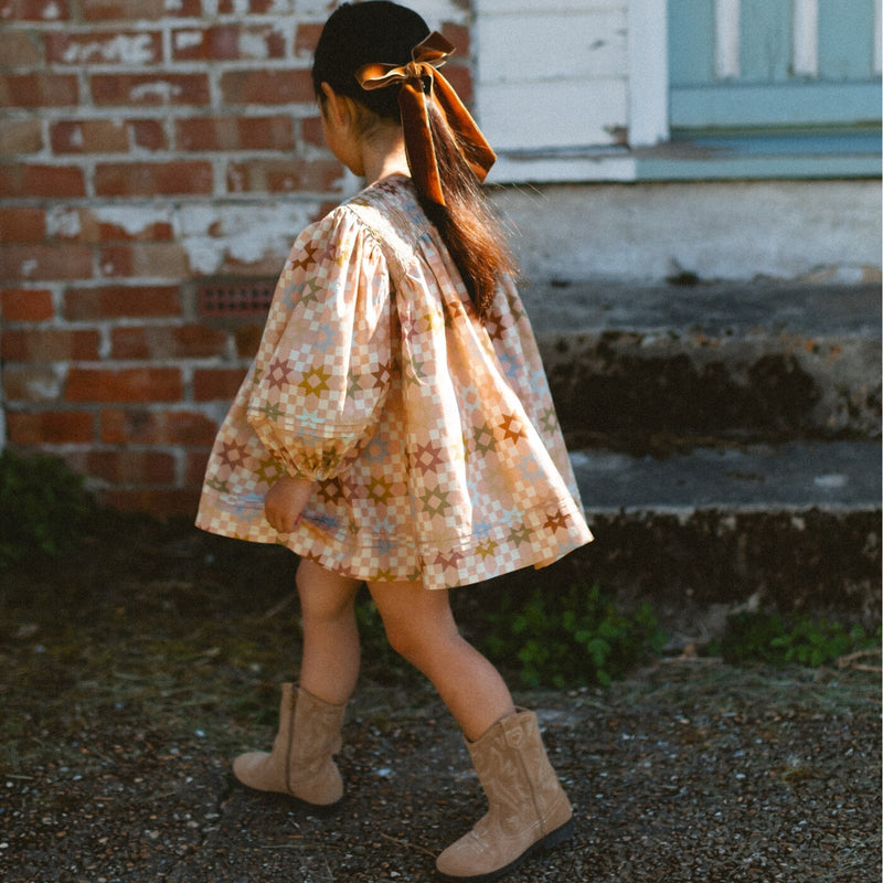 Draughts Dress - Rosefolk Patchwork Organic Cotton (NQ Original Print) *ships 11/14*