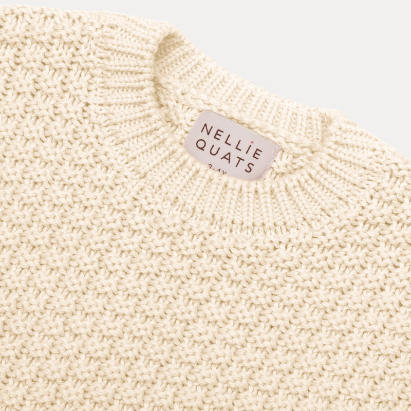 Scrabble Jumper - Milk Organic Cotton Knit *ships 11/14*