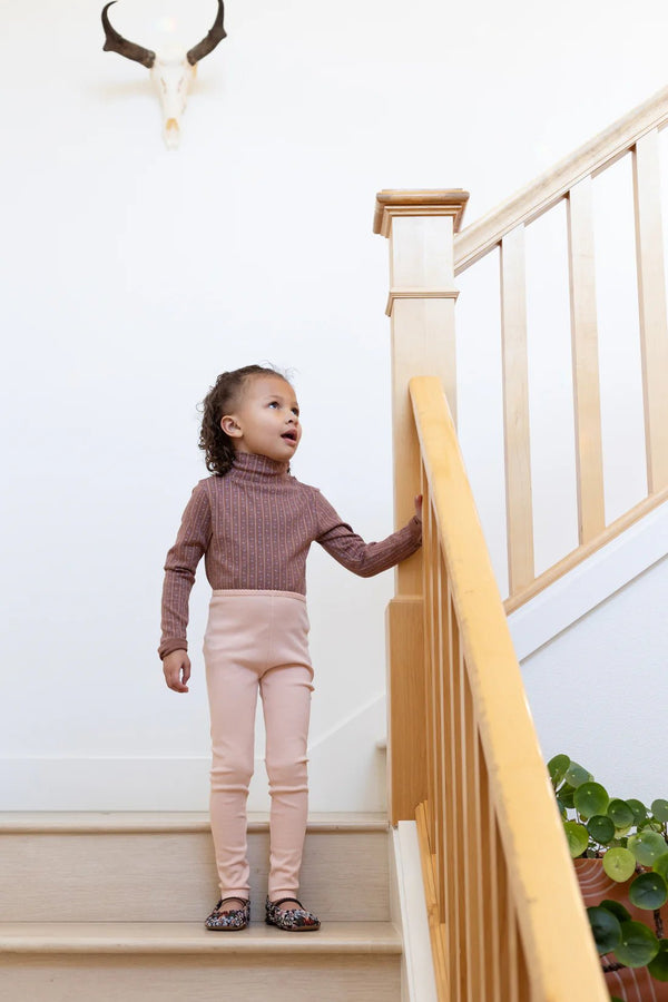 Pima Legging | Blush, Girls Legging, Iver & Isla - All The Little Bows