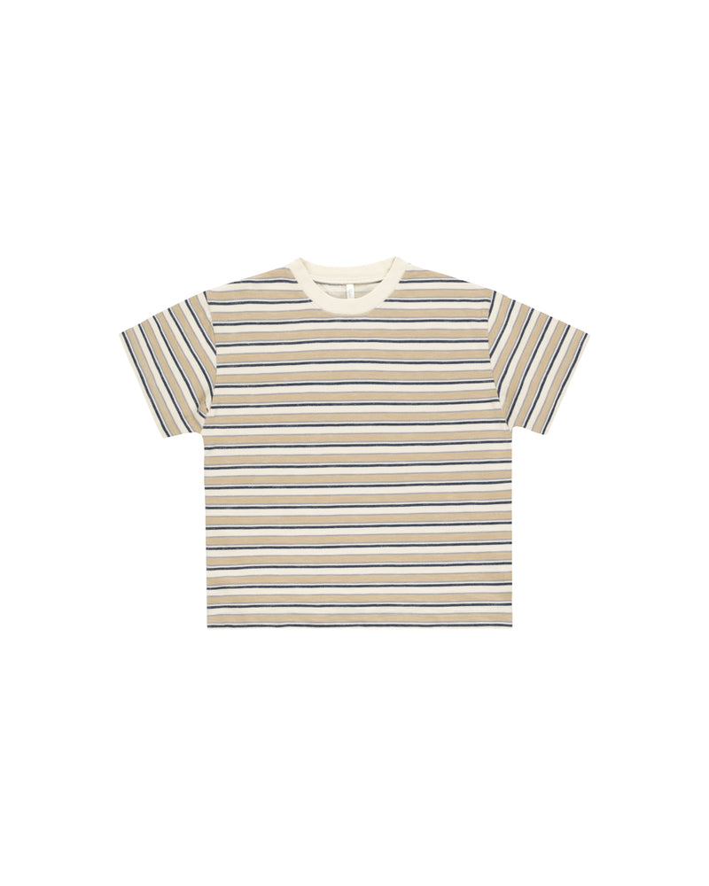 Relaxed Tee || Blue Vintage Stripe