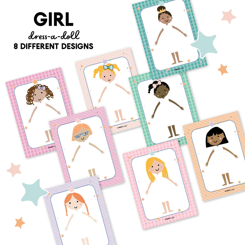 MagicPlaybook - Dress-a-Doll Pretend Play Notepad (Pink)