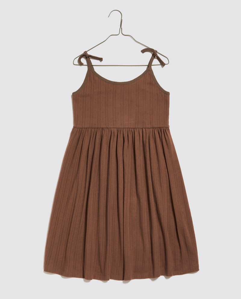 Organic Pointelle Lulu Dress || Cinnamon