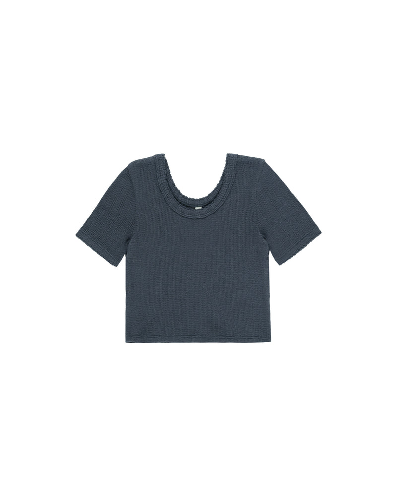 Scallop Tee || Indigo