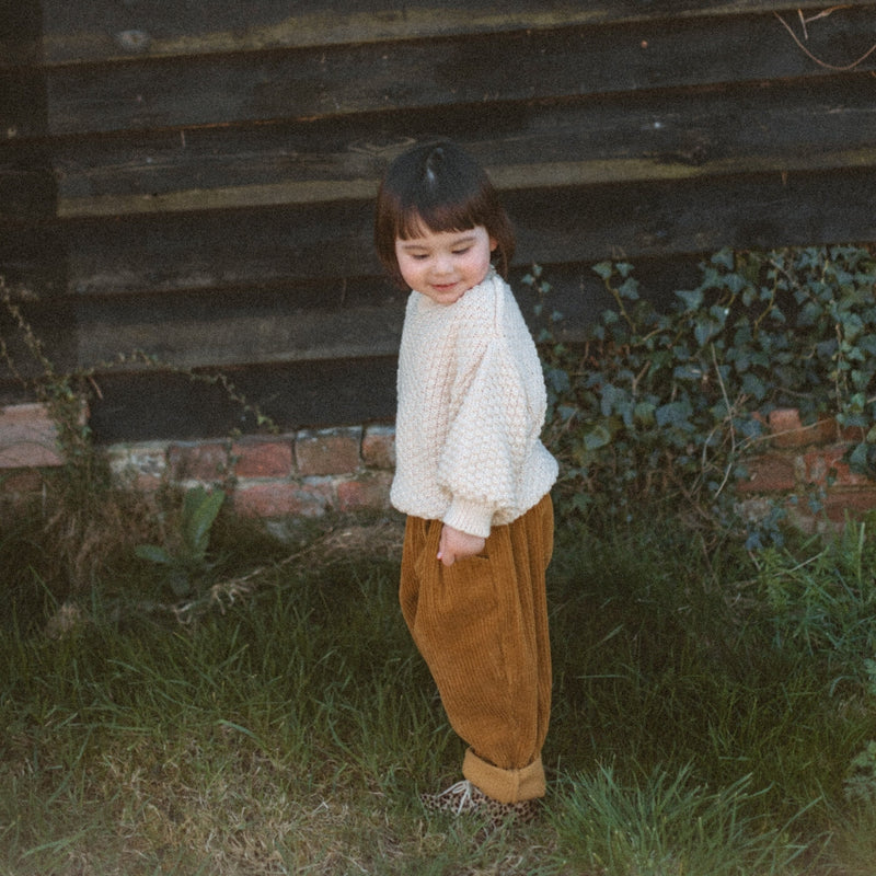 Scrabble Jumper - Milk Organic Cotton Knit *ships 11/14*