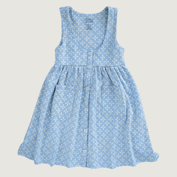 Fable Pinafore | Folk Flower Embroidery, Girls Dress, Fridays with Millie - All The Little Bows