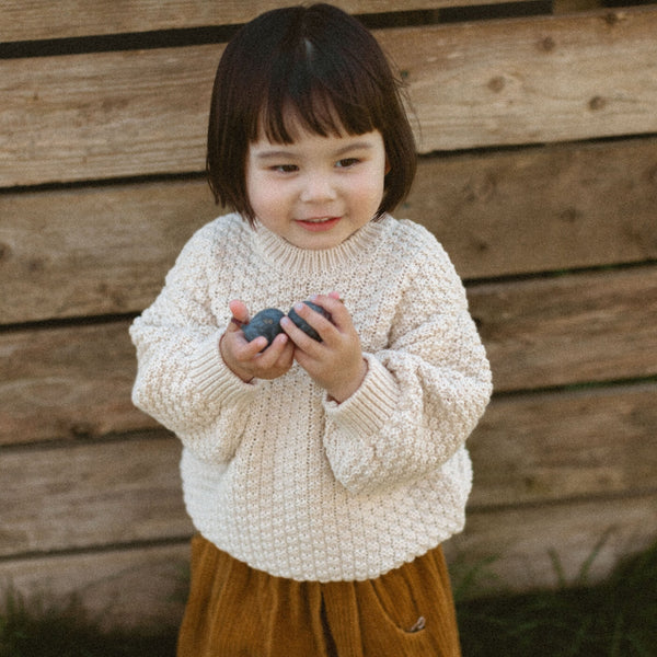 Scrabble Jumper - Milk Organic Cotton Knit *ships 11/14*