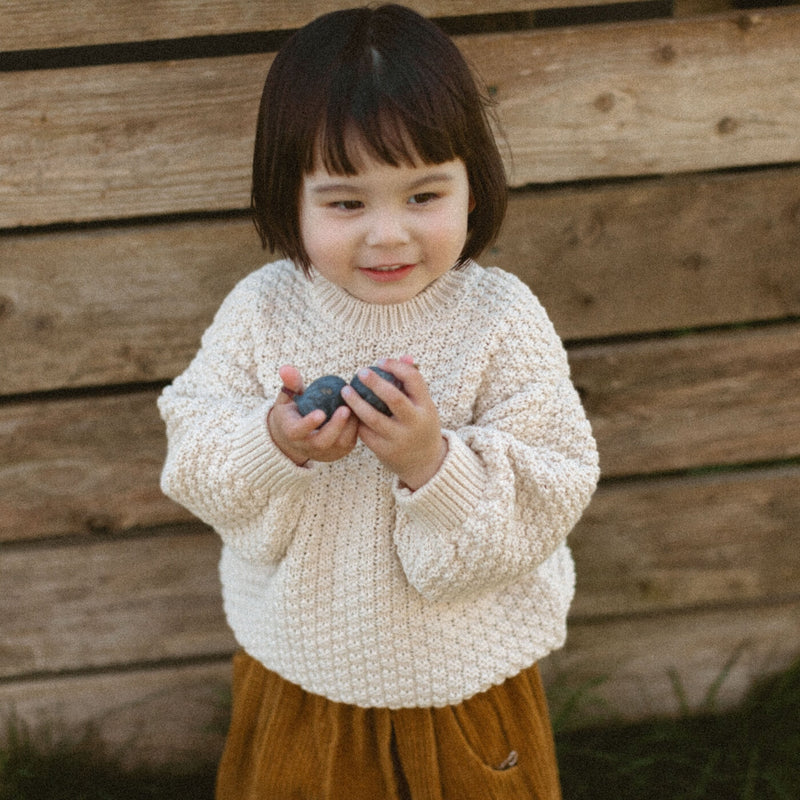 Scrabble Jumper - Milk Organic Cotton Knit *ships 11/14*