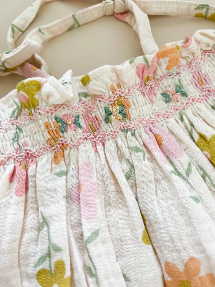 Strap Smock Set || Groovy Garden