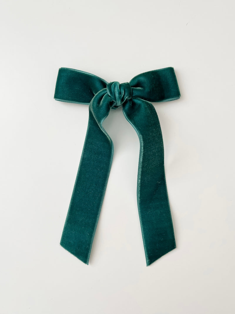 Velvet Ribbon Bow | Forest Green