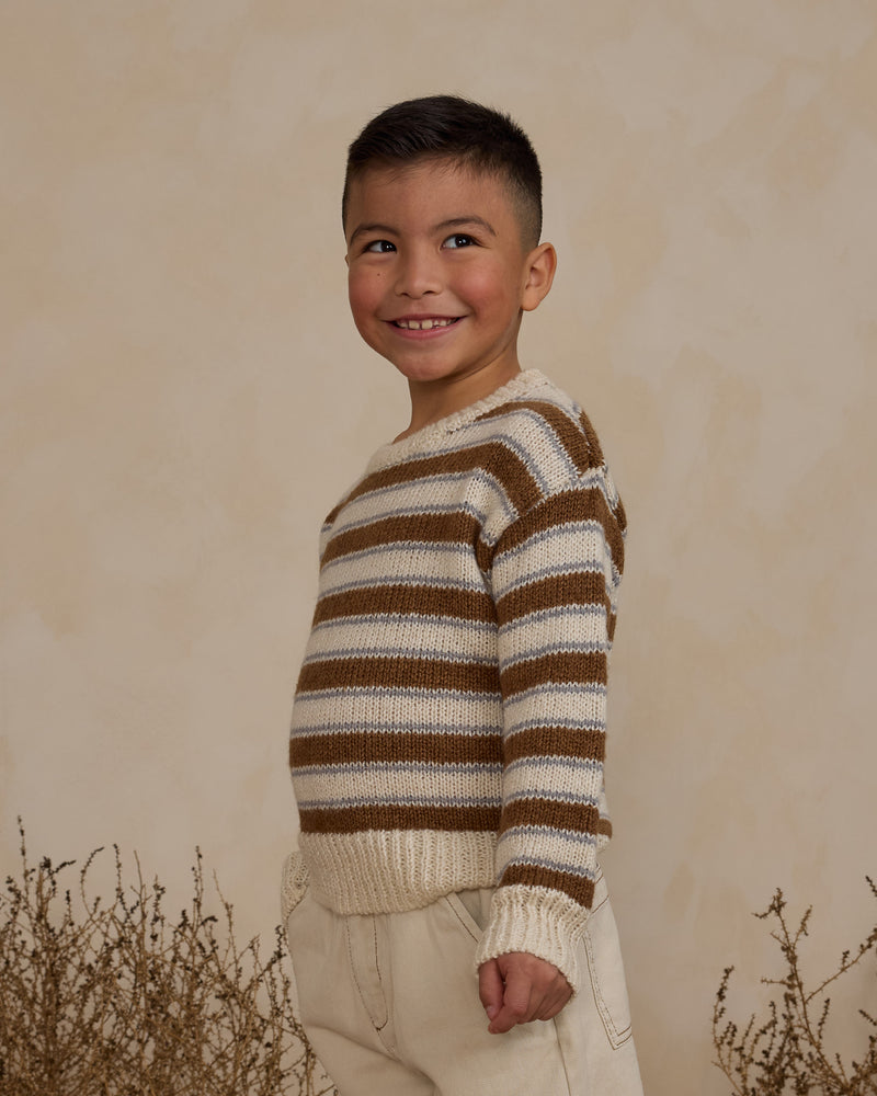 Aspen Sweater || Saddle Stripe