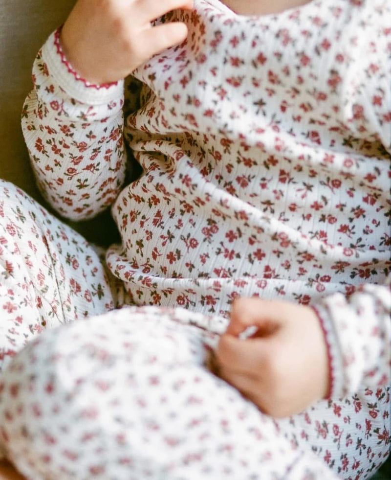 Organic Pointelle Pajamas || Posy Floral