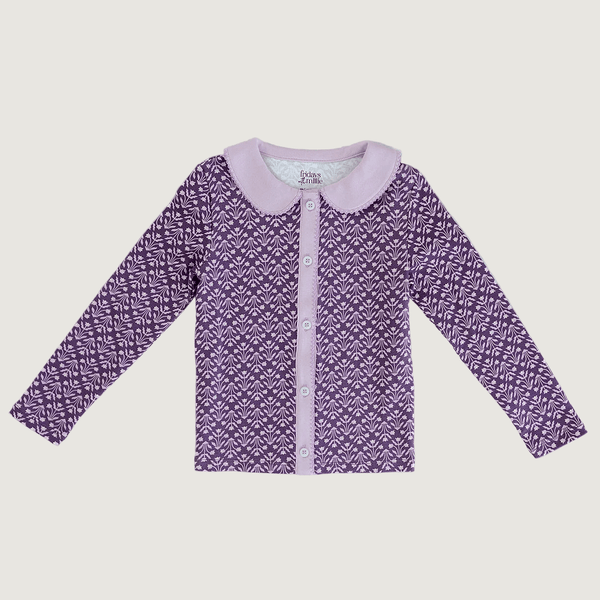 Picnic Blouse | Orchid in Bloom, Girls Button Top, Fridays with Millie - All The Little Bows