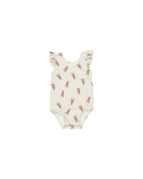 Scoop Back Onepiece Swimsuit || Lobsters