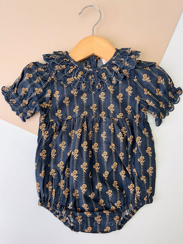 Liv Romper || Vintage Bloom, , Rylee + Cru - All The Little Bows