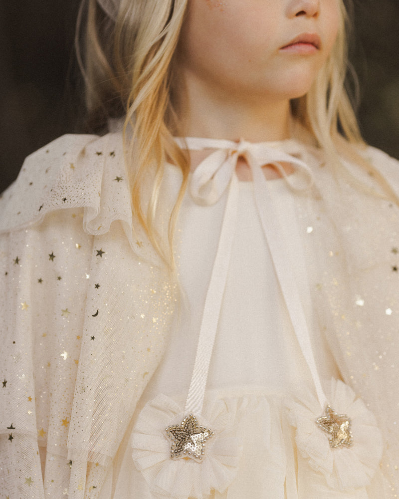 Tulle Cape || Champagne Stars