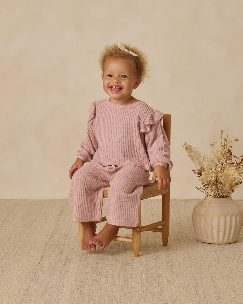 Ruffle Cozy Set || Rose