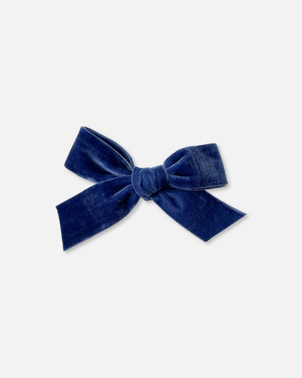 Classic Velvet Bow | Saphire