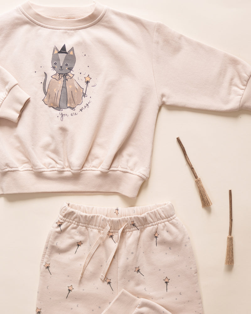 Relaxed Fleece Sweatshirt || Magic Cat
