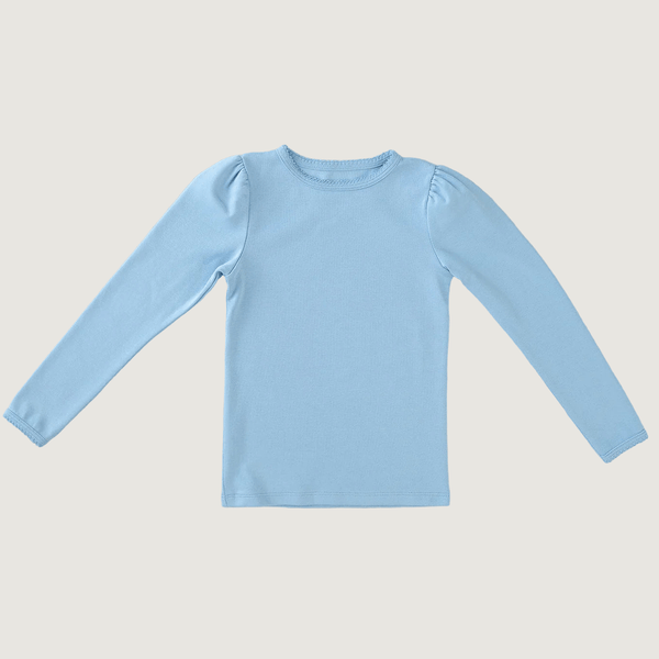 Long Sleeve Beaufort Tee | Dutch Blue, Girls T Shirt, Fridays with Millie - All The Little Bows