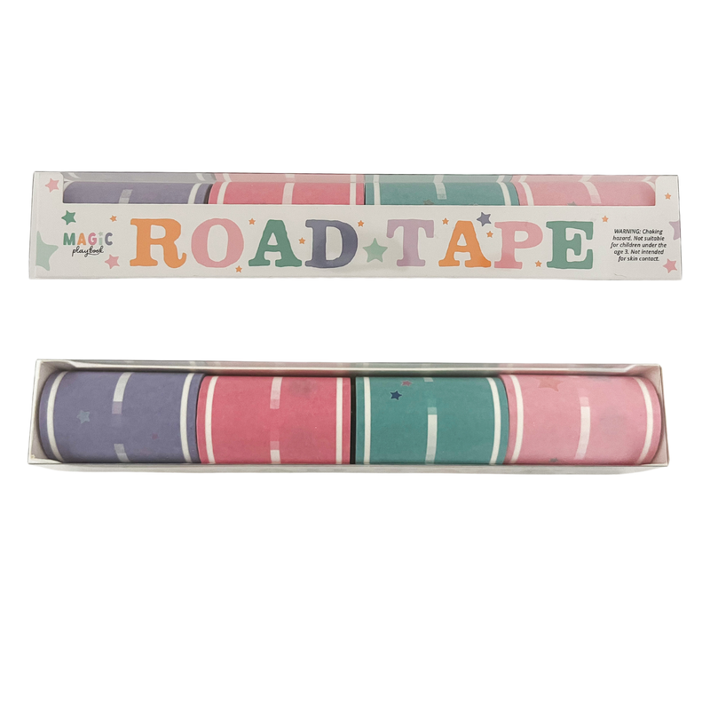 MagicPlaybook - Pastel Colored Play Road Tape (Set Of 4 Rolls)