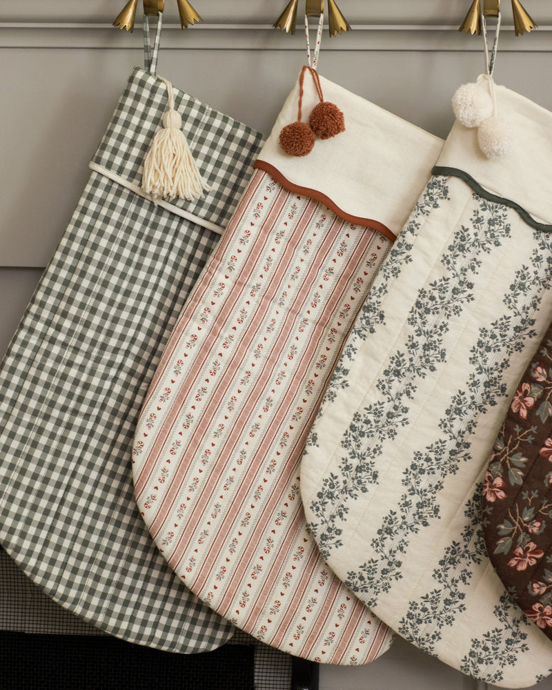 Christmas Stocking || Evergreen Gingham