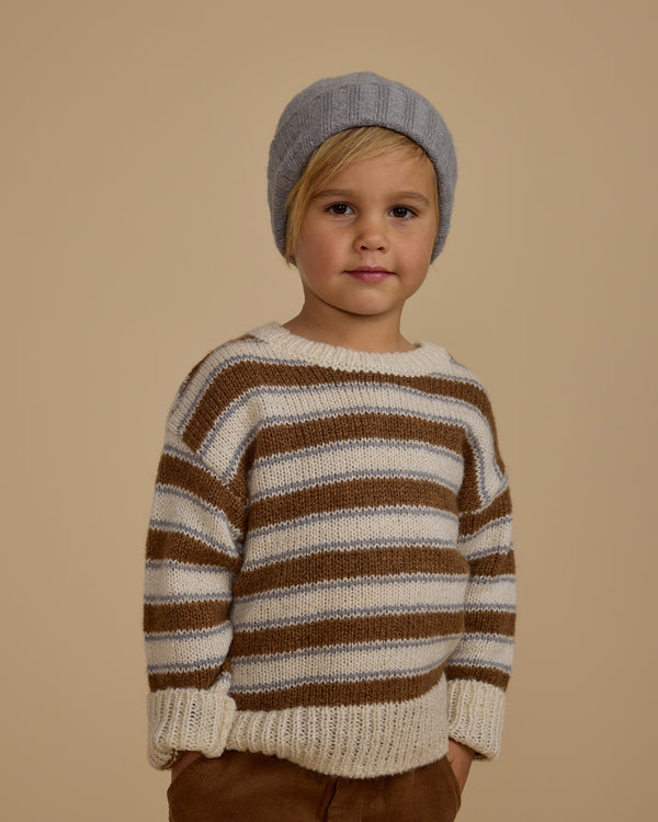 Aspen Sweater || Saddle Stripe