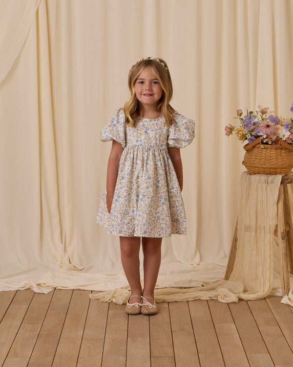 Luna Dress || Blue Garden