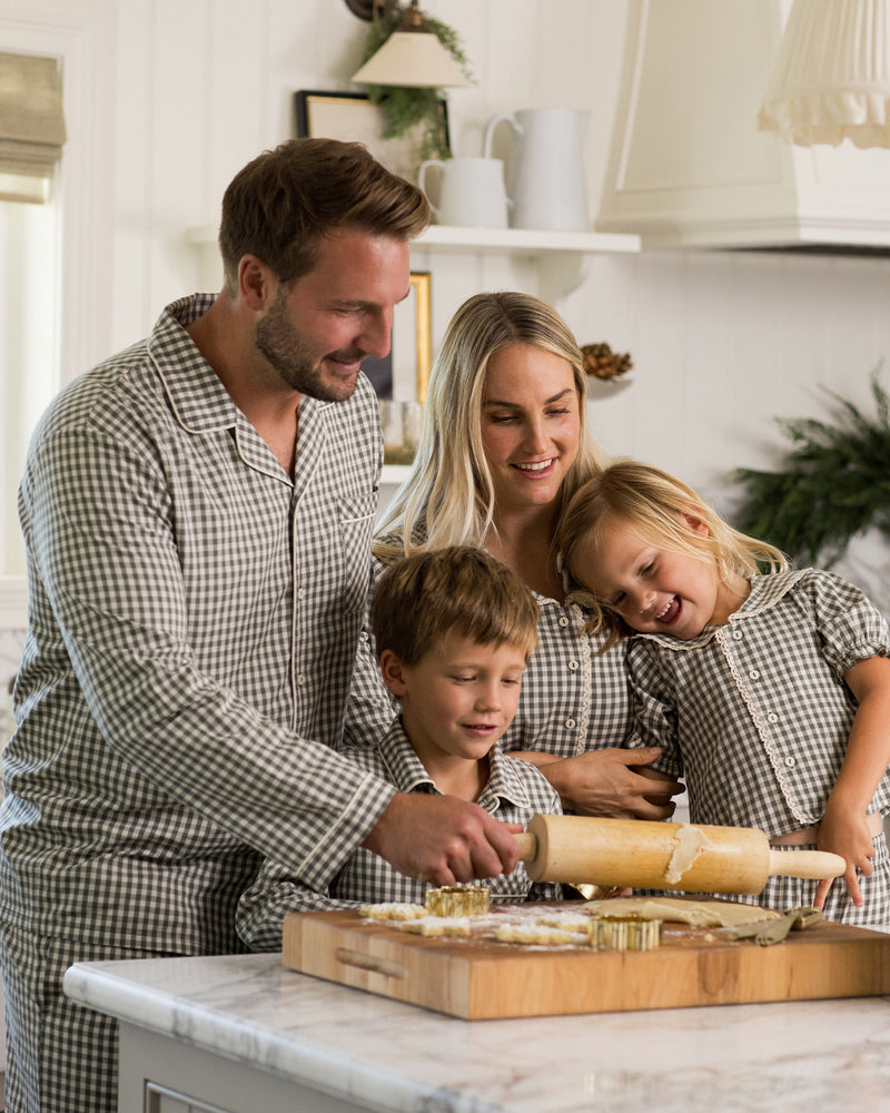 Men's Pajama Top || Evergreen Gingham