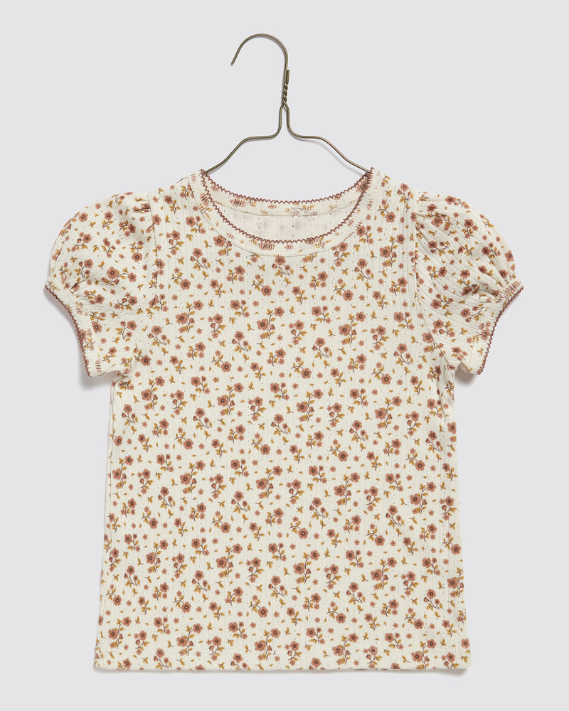 Organic Pointelle Tee || Bronte Floral