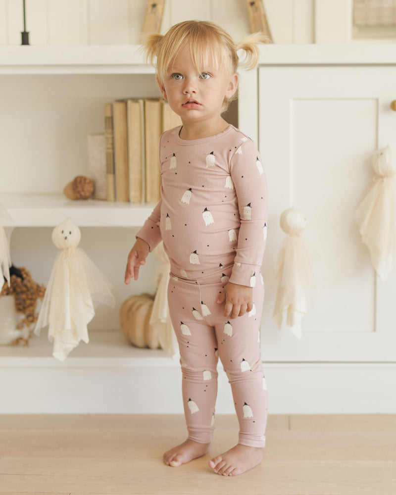 Bamboo Pajama Set || Pink Ghosts