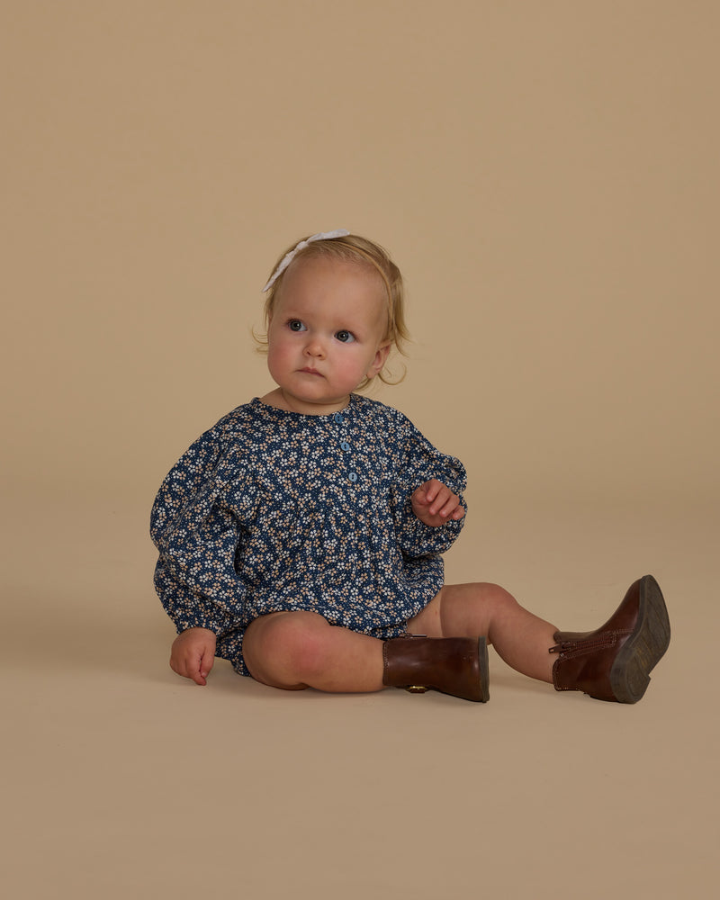 Gwen Romper || Blue Floral