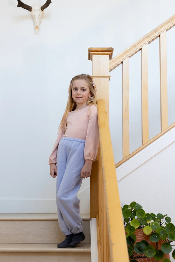 Pima Poet Top | Blush, Girls T Shirt, Iver & Isla - All The Little Bows