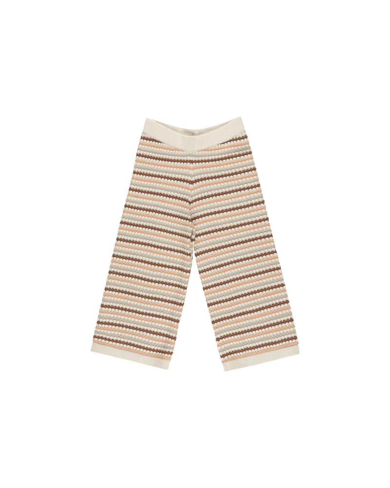 Knit Wide Leg Pant || Honeycomb Stripe