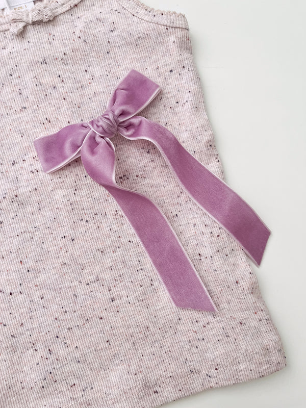 Velvet Ribbon Bow | Lilac