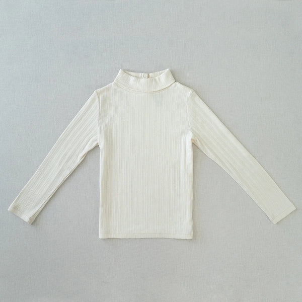 Snap Turtleneck | Pearl Pointelle
