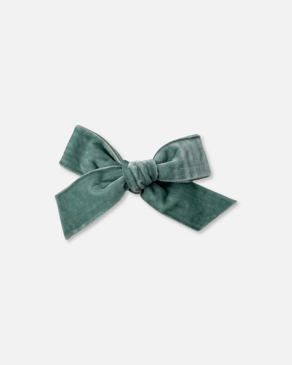 Classic Velvet Bow | Seafoam