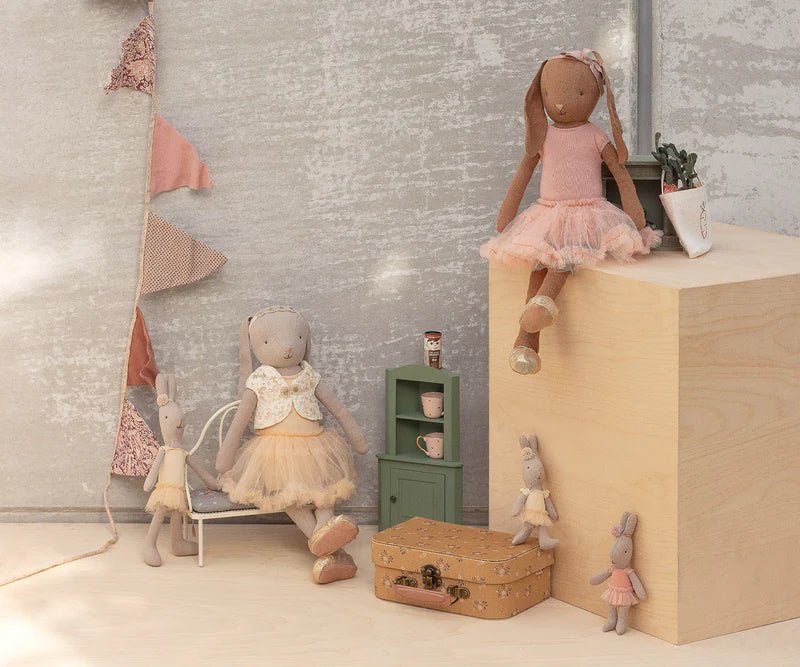 Maileg | Bunny Size 3, Classic - Cream Ballet Suit & Skirt, , Maileg - All The Little Bows