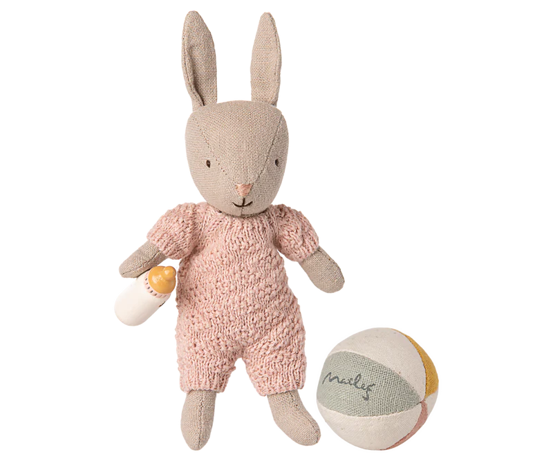 Maileg | Rabbit Set, Micro - Sand - Rose