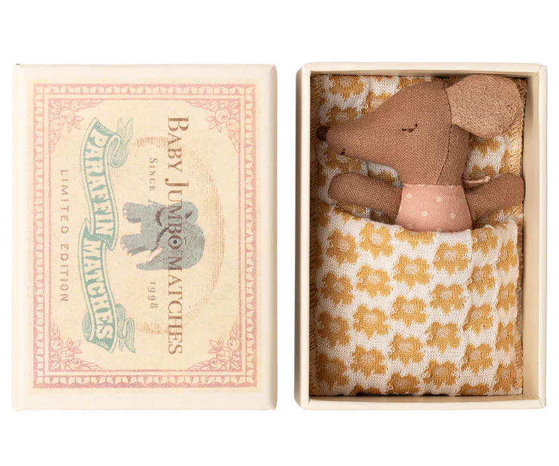 Maileg | Sleepy Wakey Baby Mouse in Matchbox - Rose (2025)