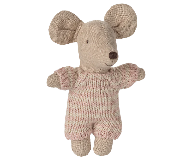 Maileg | Baby Mouse in Carry Cot - Rose