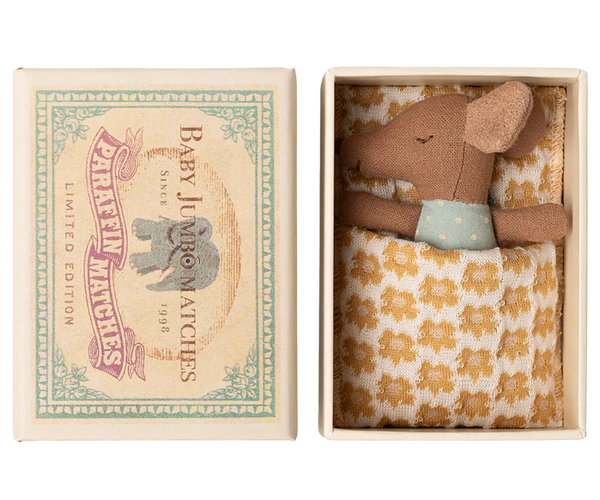 Maileg | Sleepy Wakey Baby Mouse in Matchbox - Blue (2025)