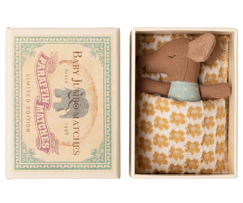 Maileg | Sleepy Wakey Baby Mouse in Matchbox - Blue (2025)
