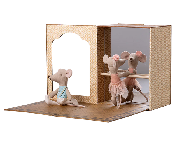 Maileg | Ballet Mice in Dance Studio, Little Sister & Brother