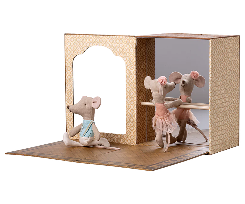 Maileg | Ballet Mice in Dance Studio, Little Sister & Brother