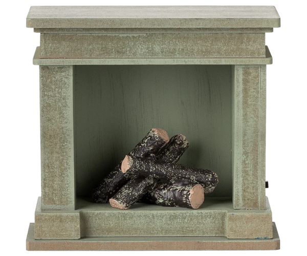 Maileg | Fireplace, Miniature - Dusty Green