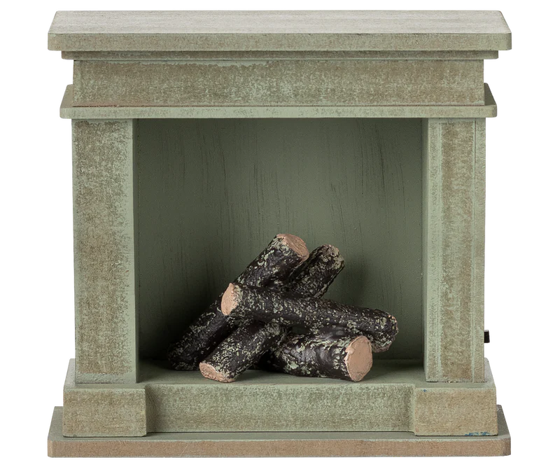 Maileg | Fireplace, Miniature - Dusty Green