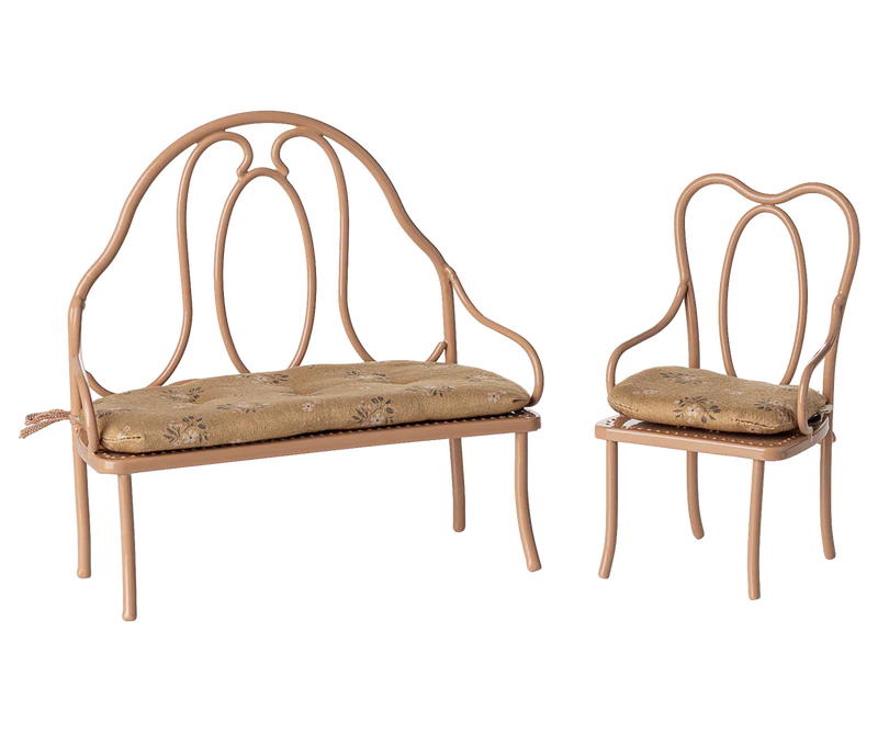 Maileg | Vintage Chair, Mini - Dark Powder